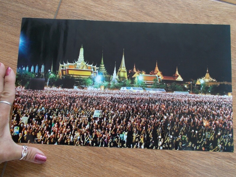 grand palace bangkok night view picture art print 8×14 in siam king #9 gone 2016