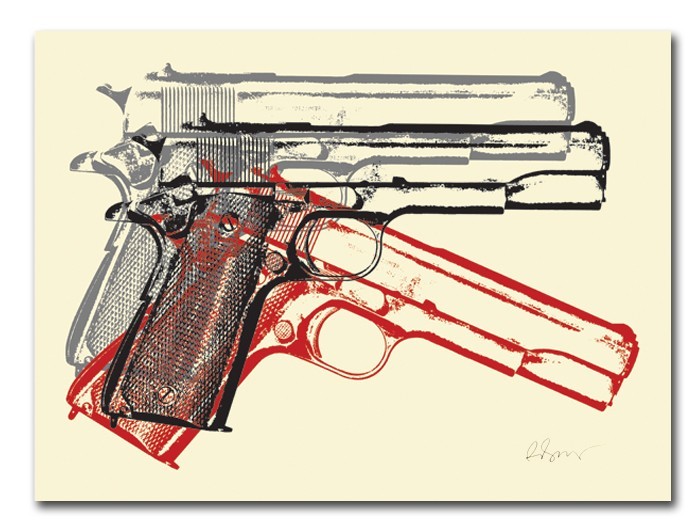 RENE GAGNON “3 American Guns” Signed Numbered Screen Print andy warhol banksy