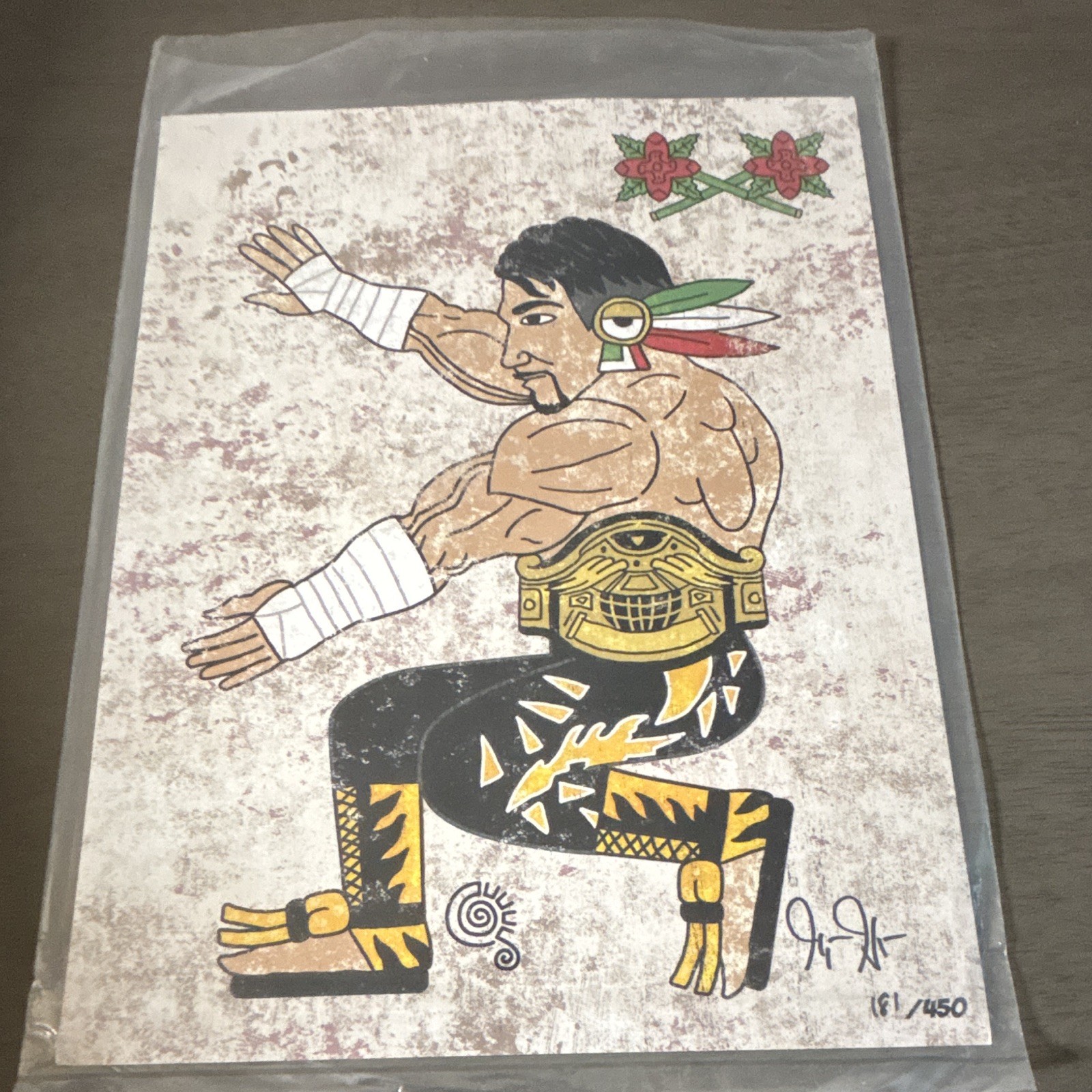 Jr Ht Signed Numbered Limited Edition Wrestler Portrait Art Print 181/450