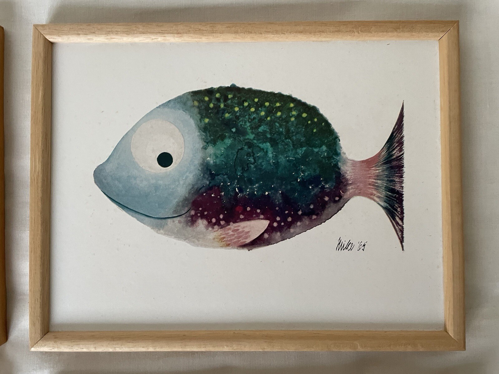 4x Retro Humorous Paintings By Mike 1965 & 1967