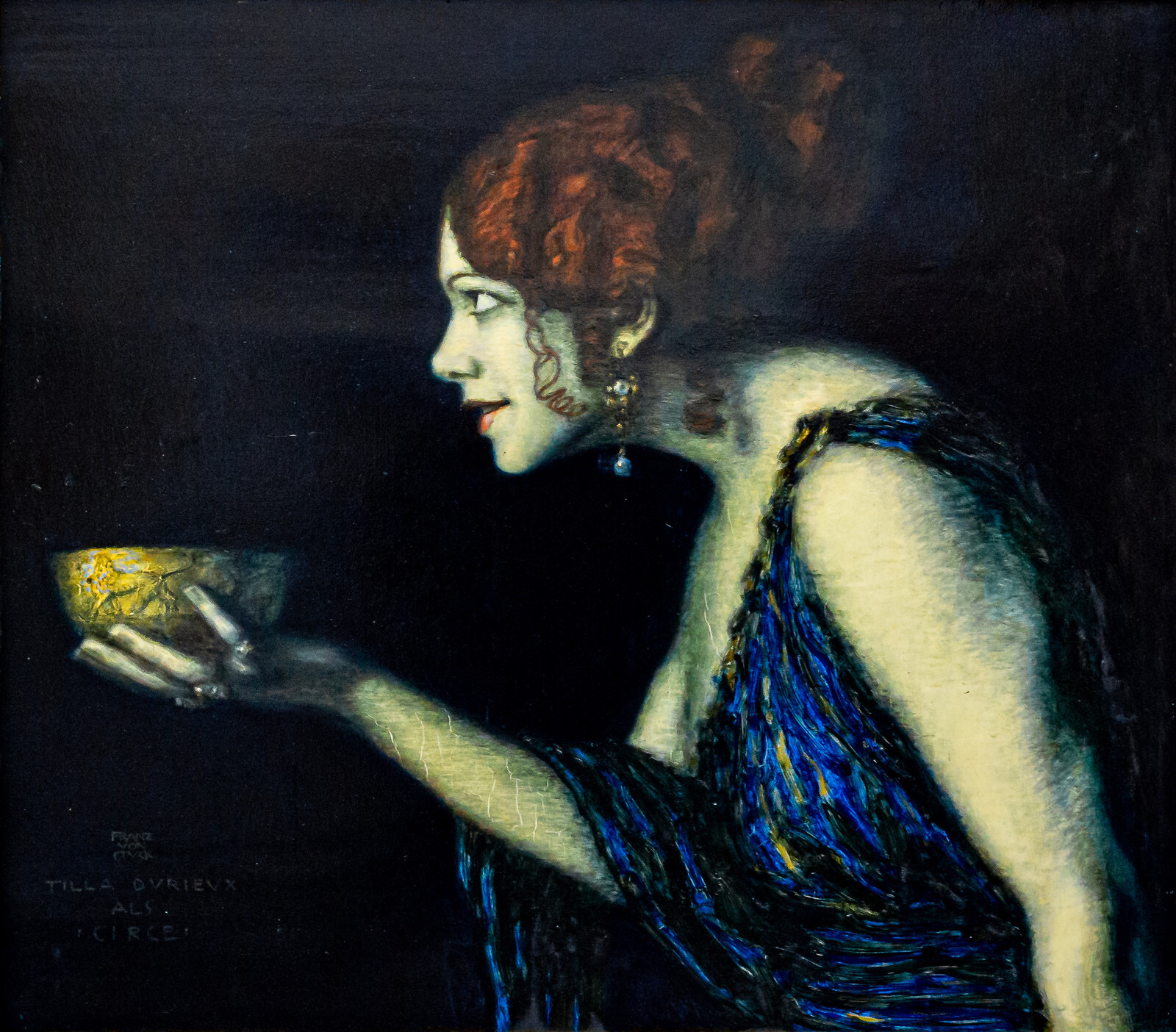 Franz Stuck – Tilla Durieux Depicting Circe (1913) – 17″ x 22″ Fine Art Print