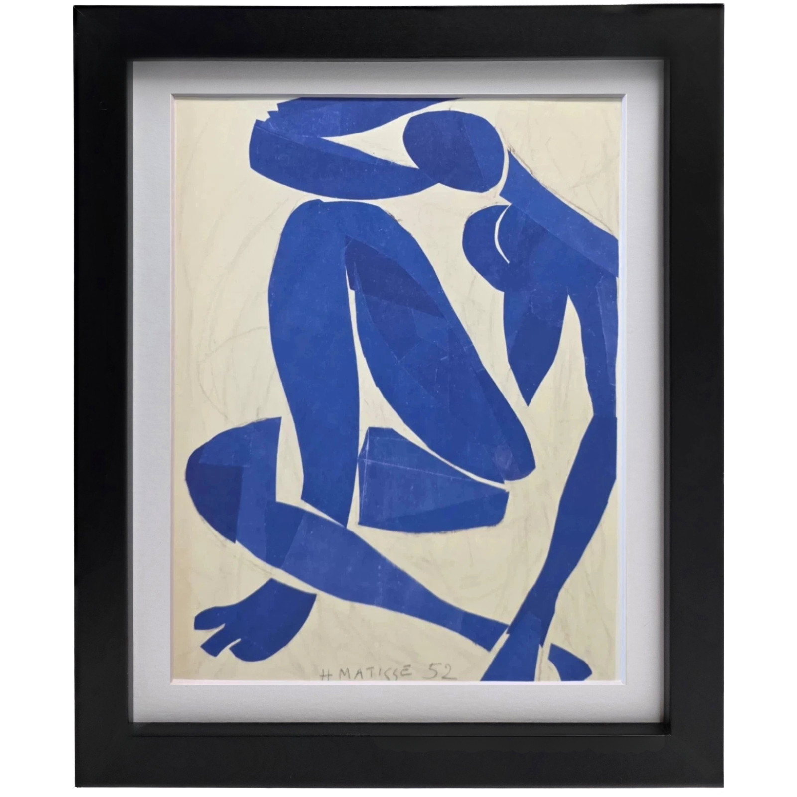 HENRI MATISSE “Blue Nude IV” Plate Signed Framed Mid Century Modern Art Print