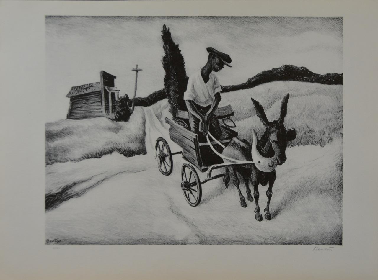 Lonesome Road by Thomas Benton Vintage Art 1930’s Art Print Wall Décor