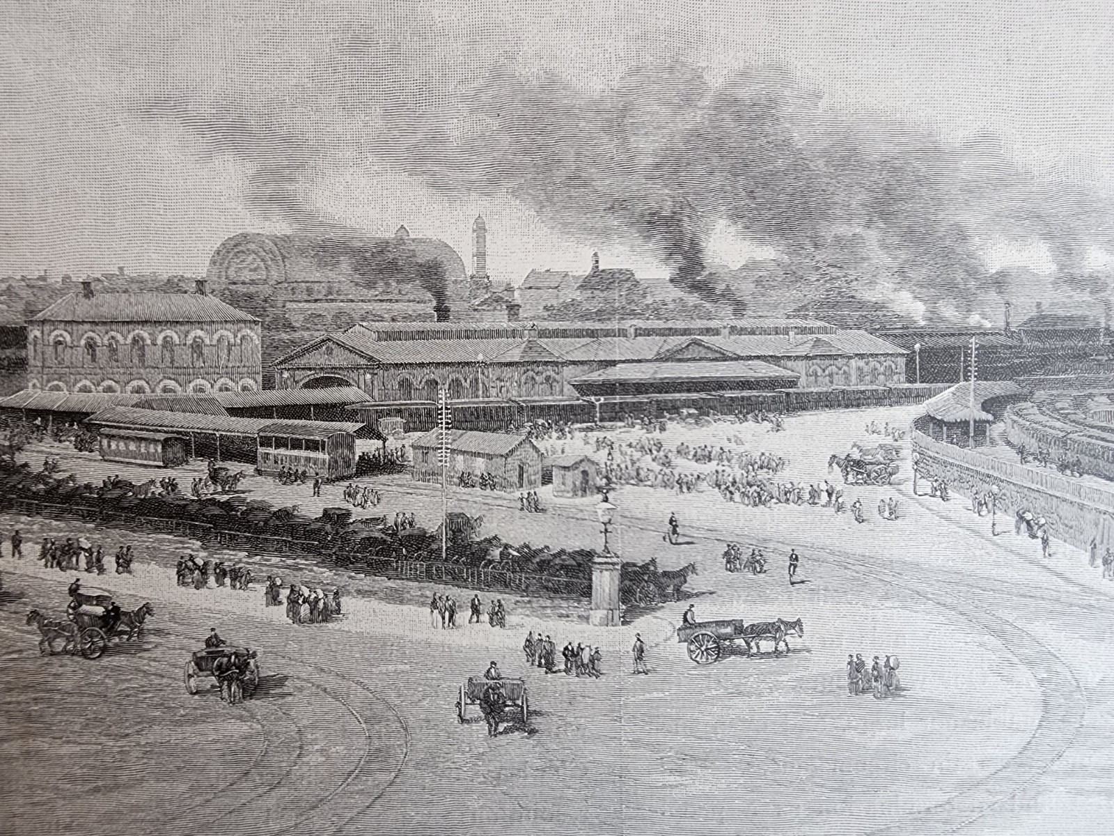 Antique (1888) Print – Redfern Railway Station – Australia – Sydney