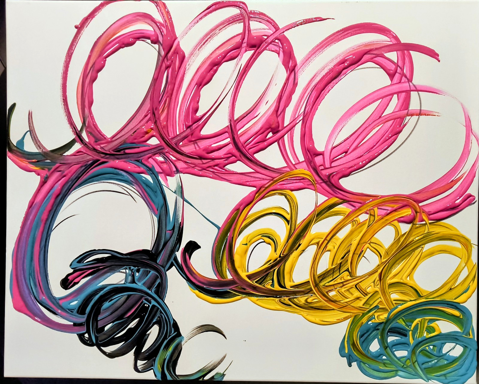 Candy, Abstract Painting By Trey Coppland Unframed, 24+30 Inches