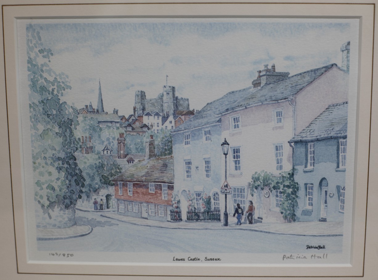 Signed Patricia Hall Lewes Castle Sussex Ltd Edition Print 142/850