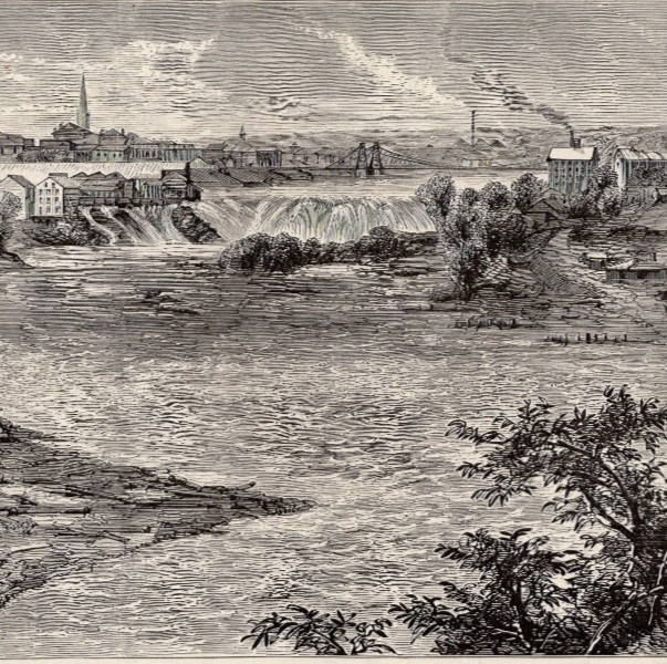 Minneapolis and St. Anthony Falls on the Upper Mississippi River Minnesota 1872