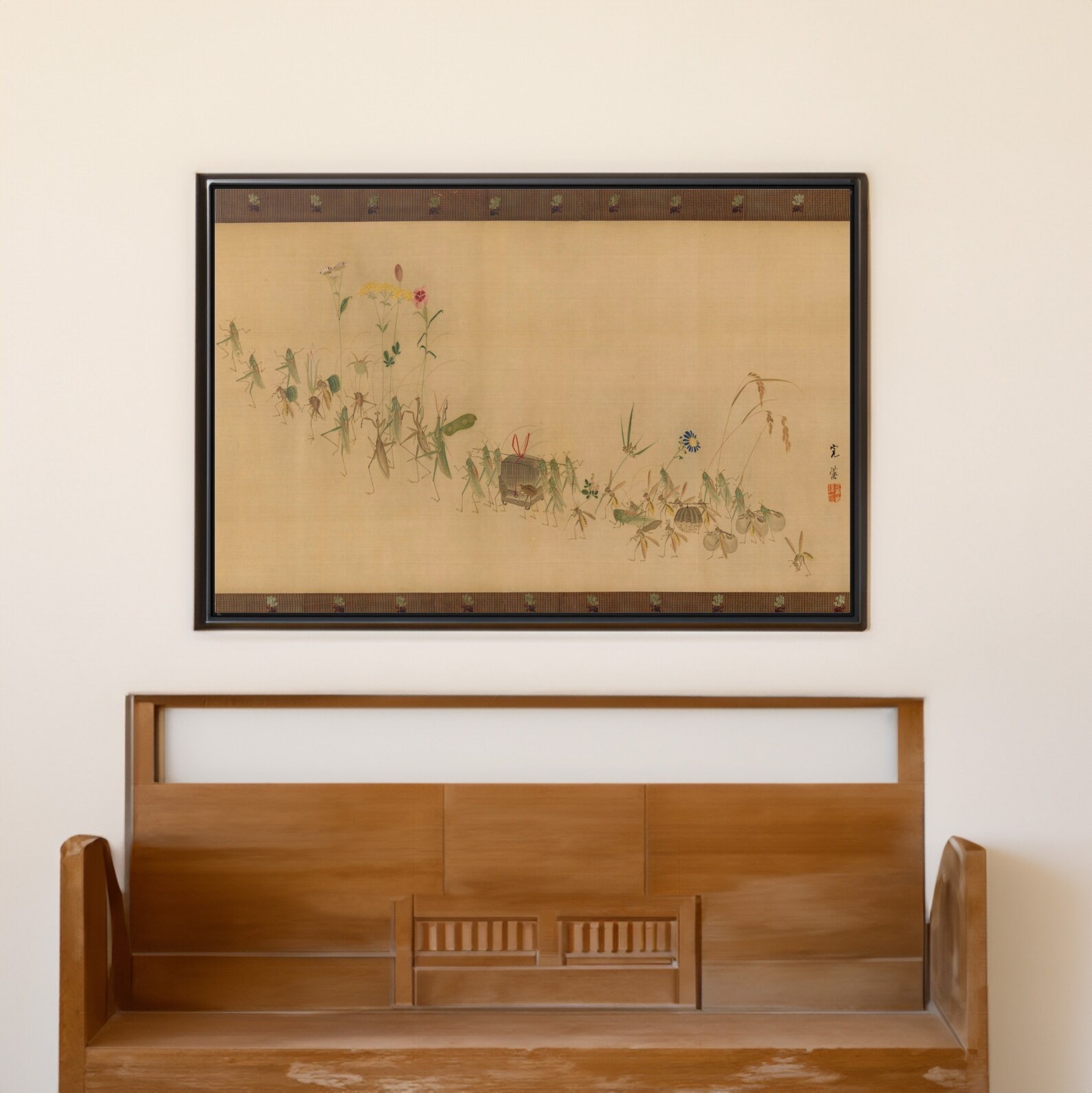 Procession of Insects by Nishiyama Kanei Canvas/Poster Wall Art