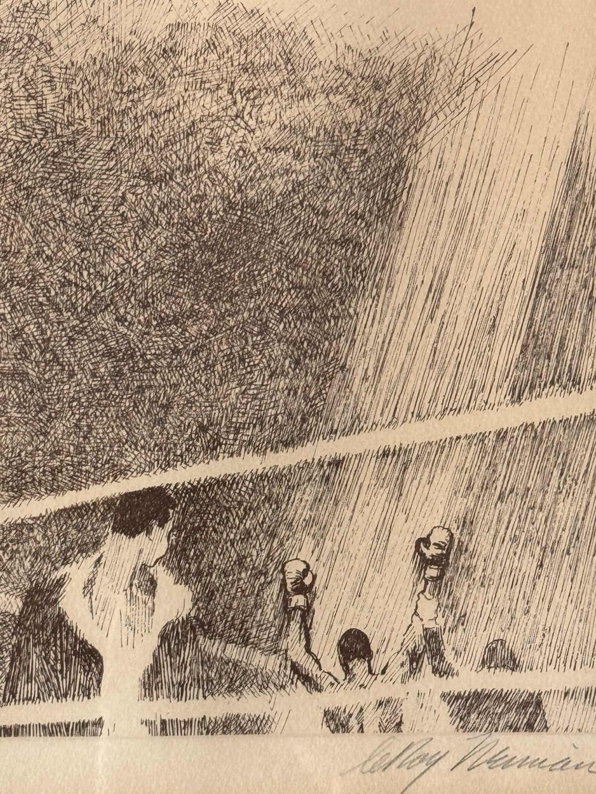 LEROY NEIMAN VINTAGE MUHAMMAD ALI JOE FRAZIER CHAMPIONSHIP BOXING FIGHT ETCHING