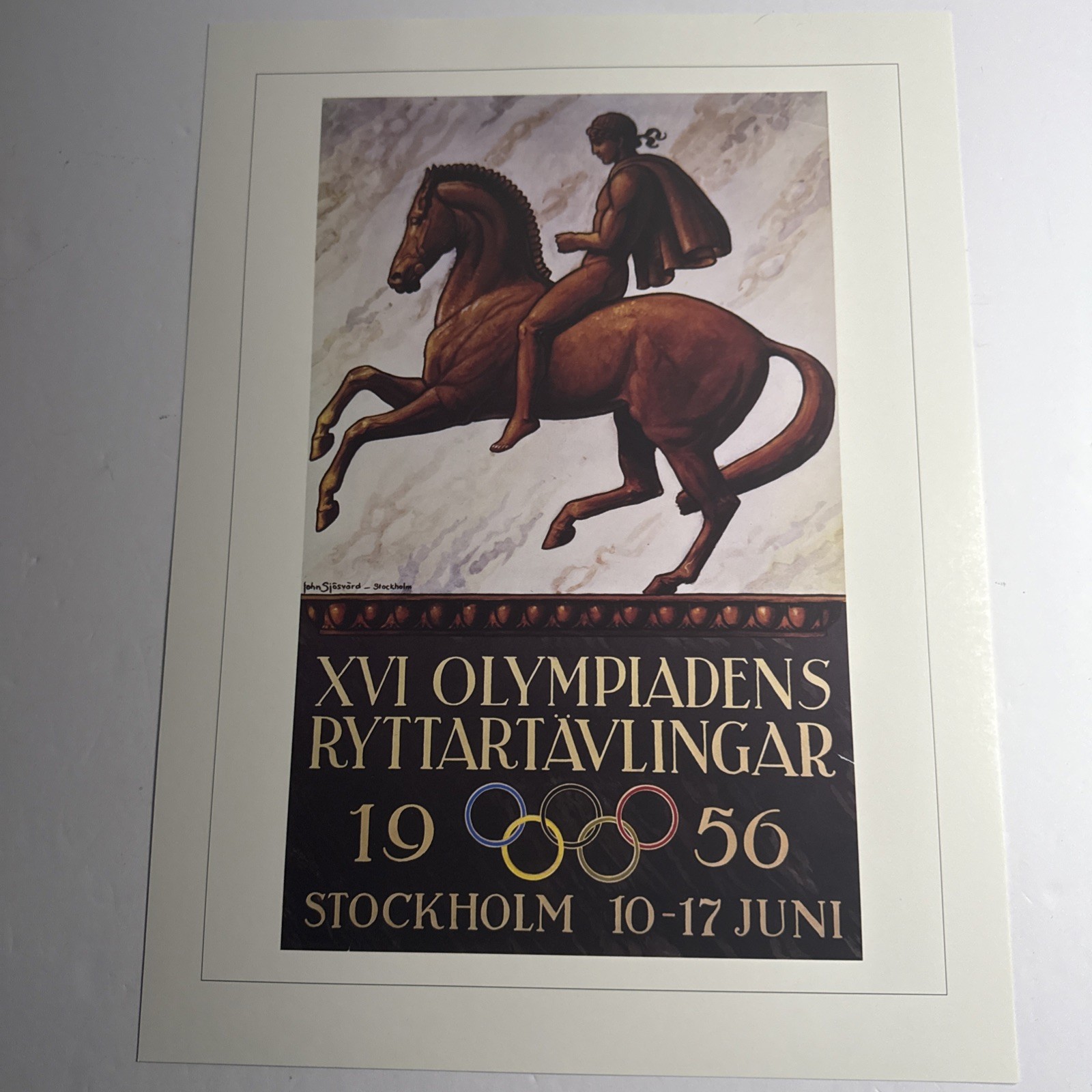 OLYMPICS STOCKHOLM 1956 GAMES 12X16 POSTER N.O.S.