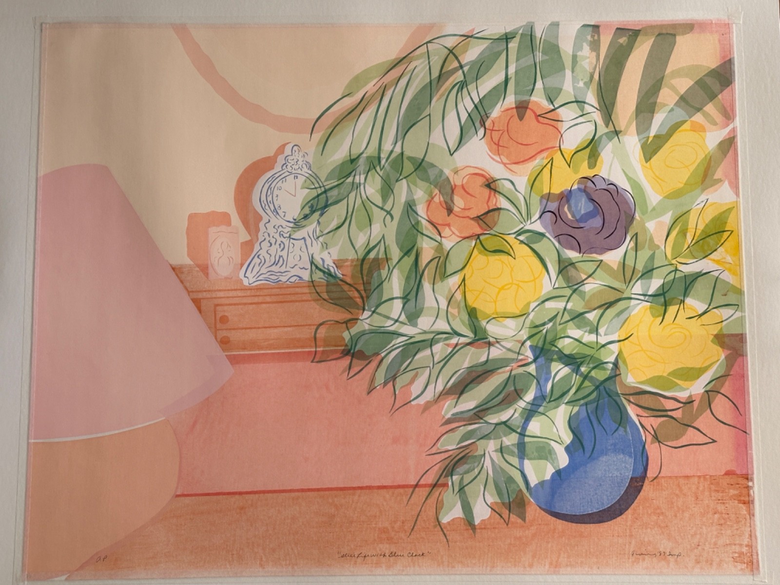 GINNY DAVIS BAGGETT ARTIST PROOF IMP SILKSCREEN MATTED 26″ X 32″ 1987