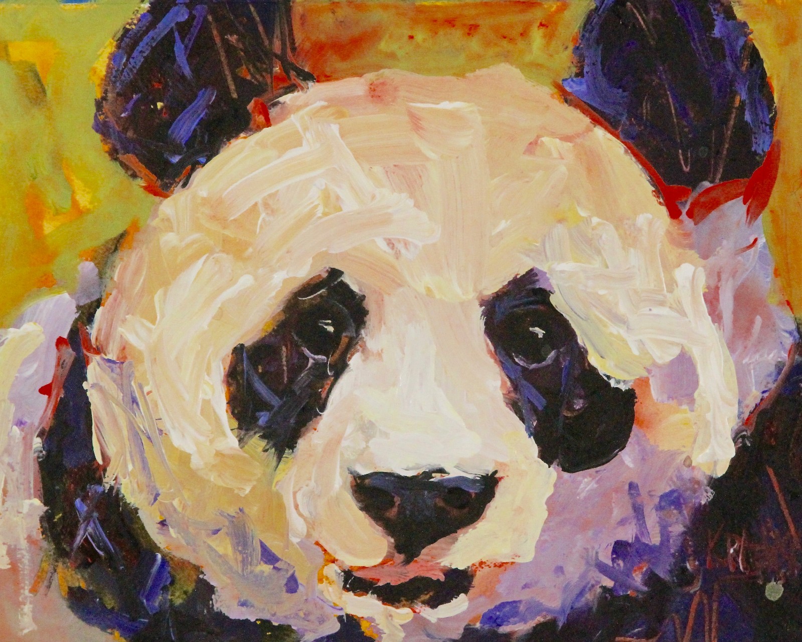 Panda High Resolution Print of Original Fine Art Watercolor by Ron Krajewski