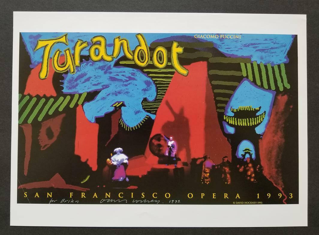 David Hockney “Turandot” San Francisco Opera Poster Print offset Lithograph 1994