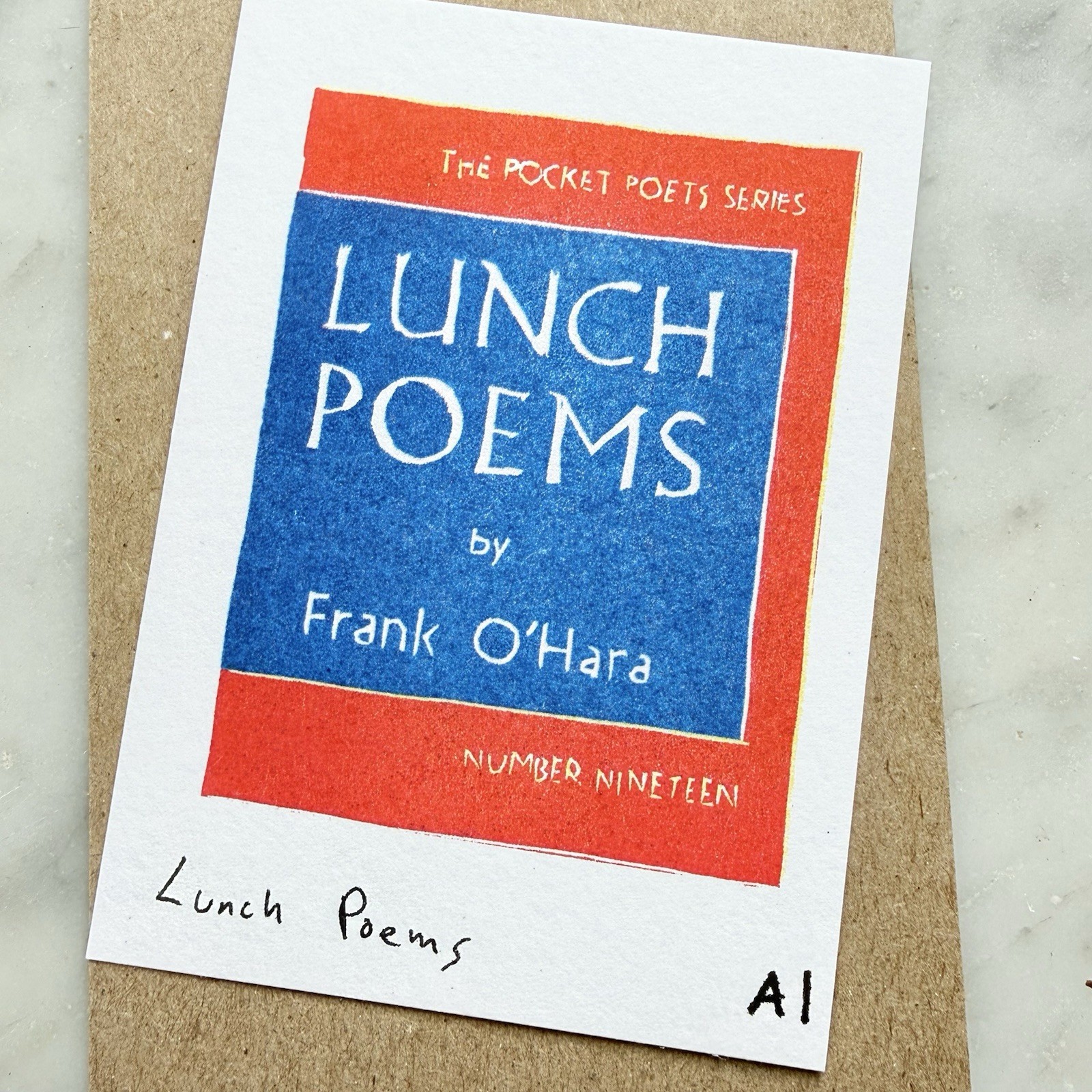 NEW Anastasia Inciardi Mini Print – “LUNCH POEMS” NYC ANA I INC – free ship