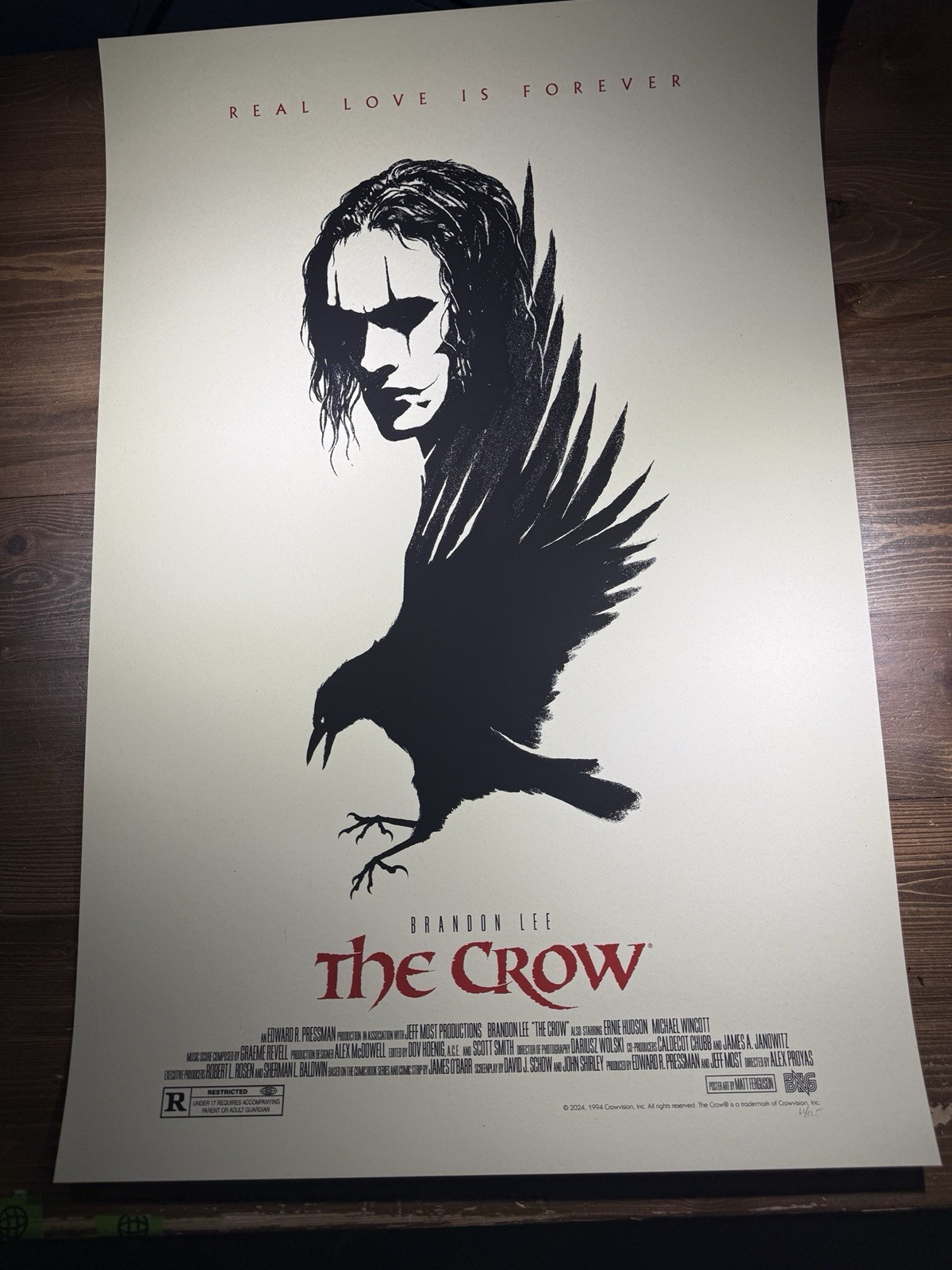“The Crow” Art Screen Print Movie Poster By Matt Ferguson Limited To XX/125