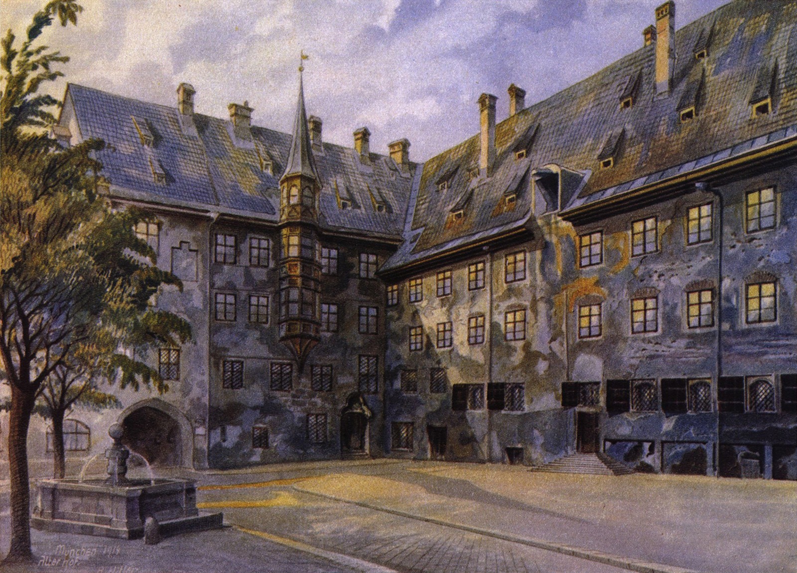 Adolf Hitler: Old Residency in Munich 22×30 Archival Quality Fine Art Print