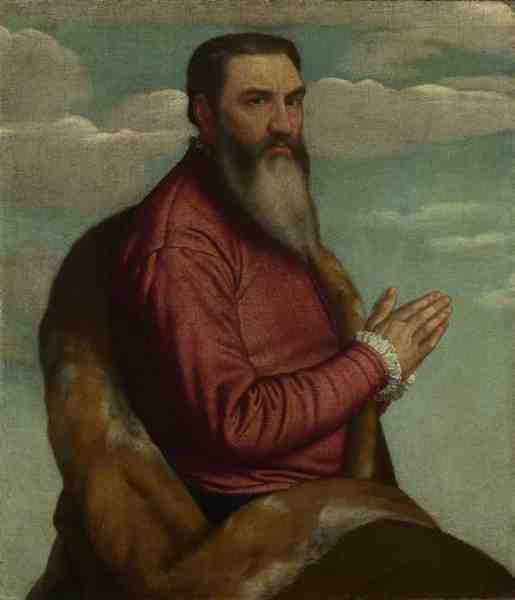 Moretto Da Brescia Praying Man With A Long Beard A4 Print