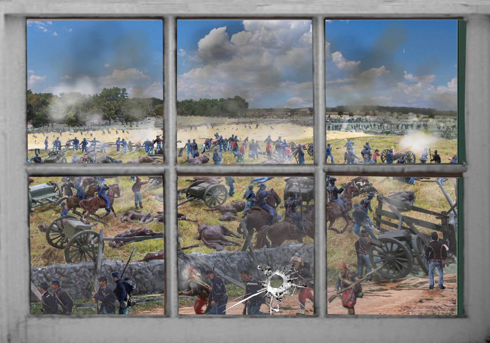 Gettysburg Print/Frame Bigelow Trostle House 21st Mississippi Giclee limited