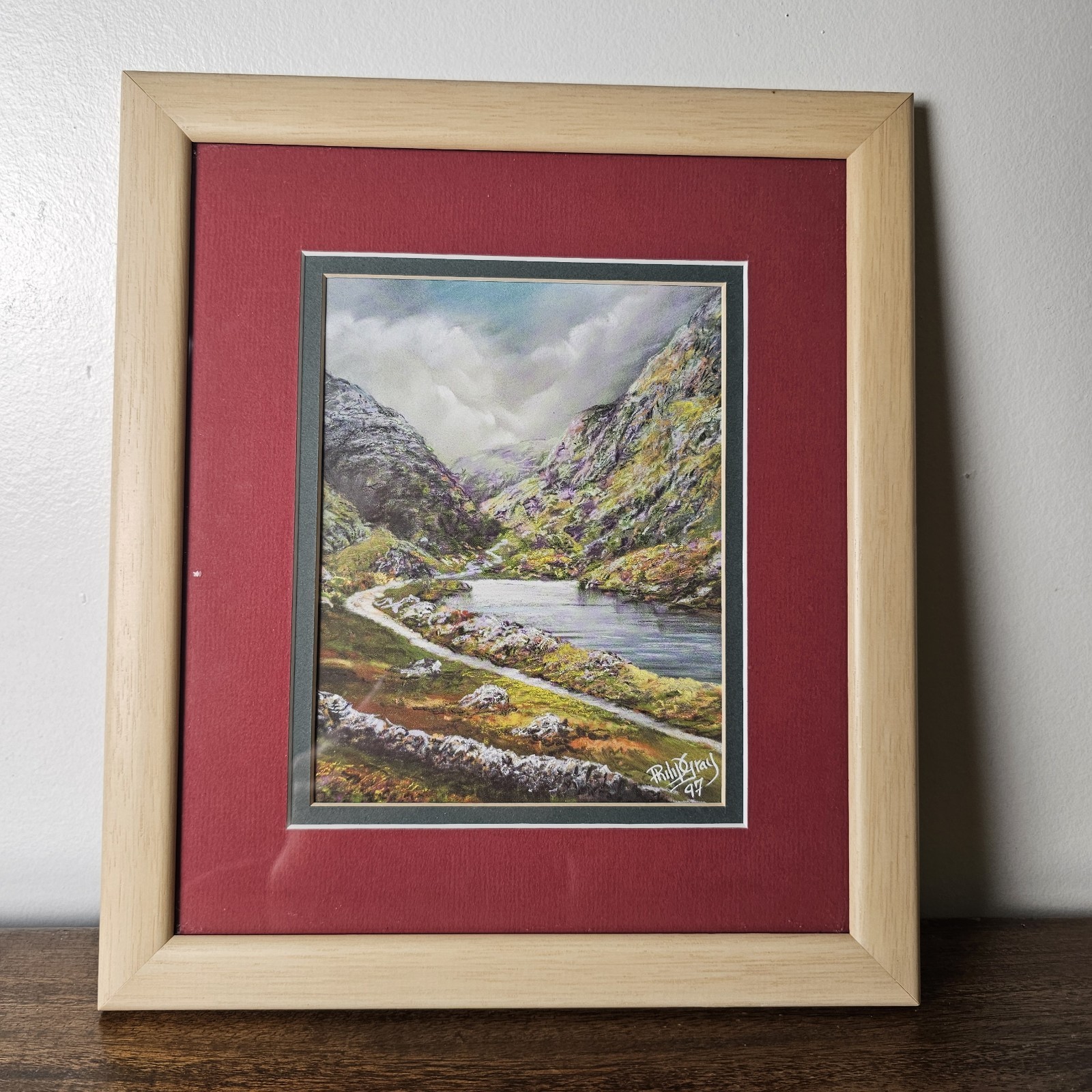 Philip Gray Gap of Dunloe 1997 Framed Matted Art Print Ireland Landscape Signed