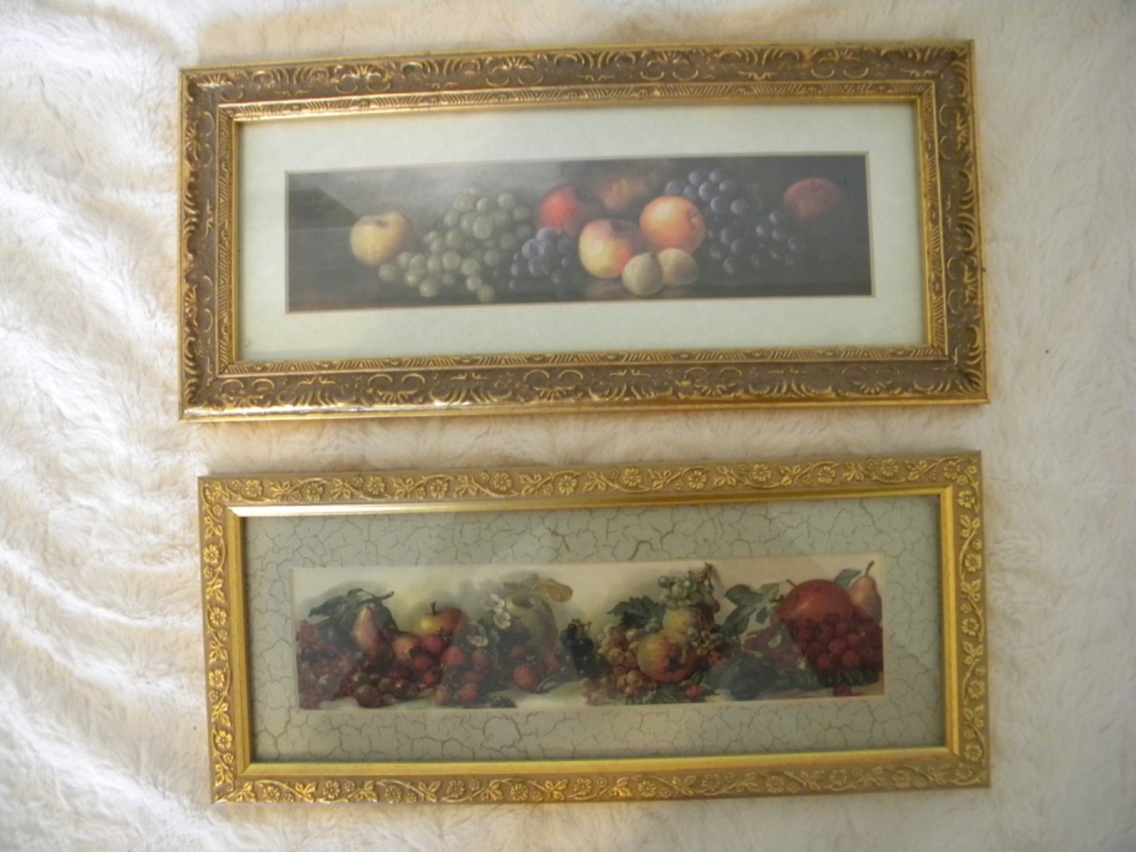 vintage 2 Gallery Graphics matted&framed under glass mini fruit prints