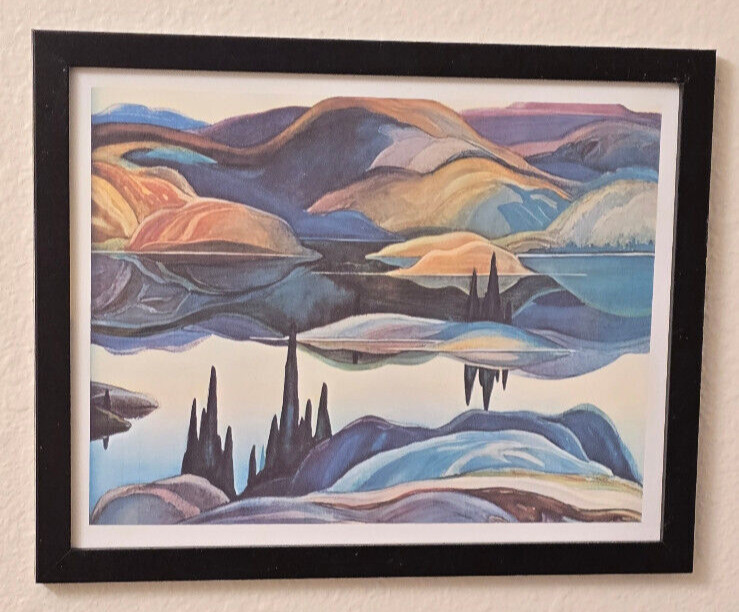 Mirror Lake by Franklin Carmichael Art Nouveau Framed Art Print