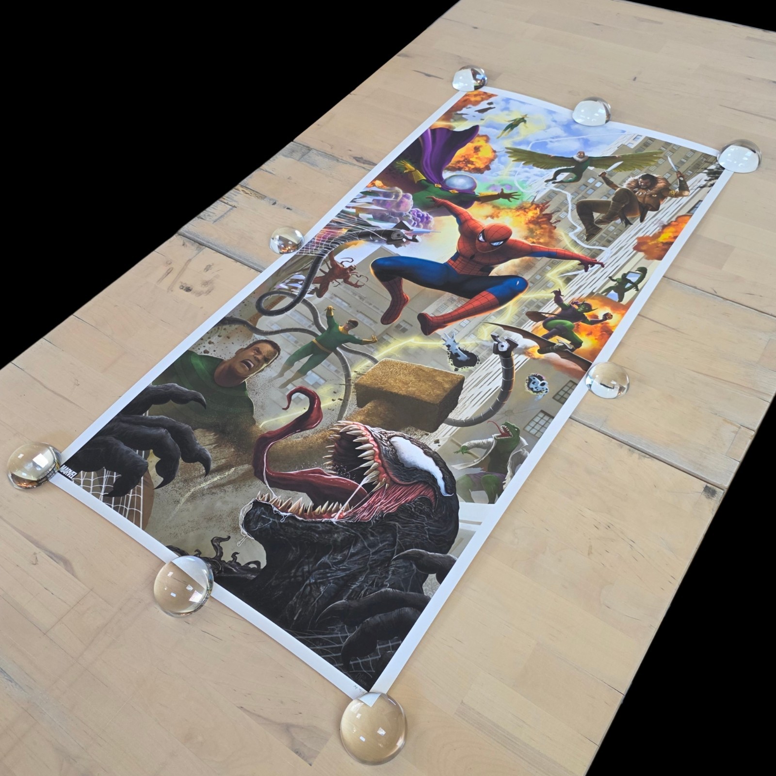 Spider-Man Catch A Spider Artist Proof Giclee Print 18″x36″ 4/15 Pablo Olivera