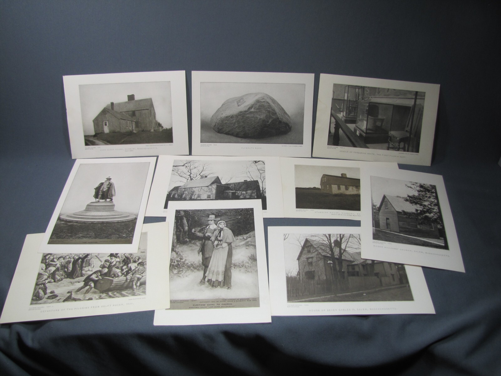 29 PERRY ART PRINTS – Early PILGRIMS in America 5 1/2 x 8″ in original envelope