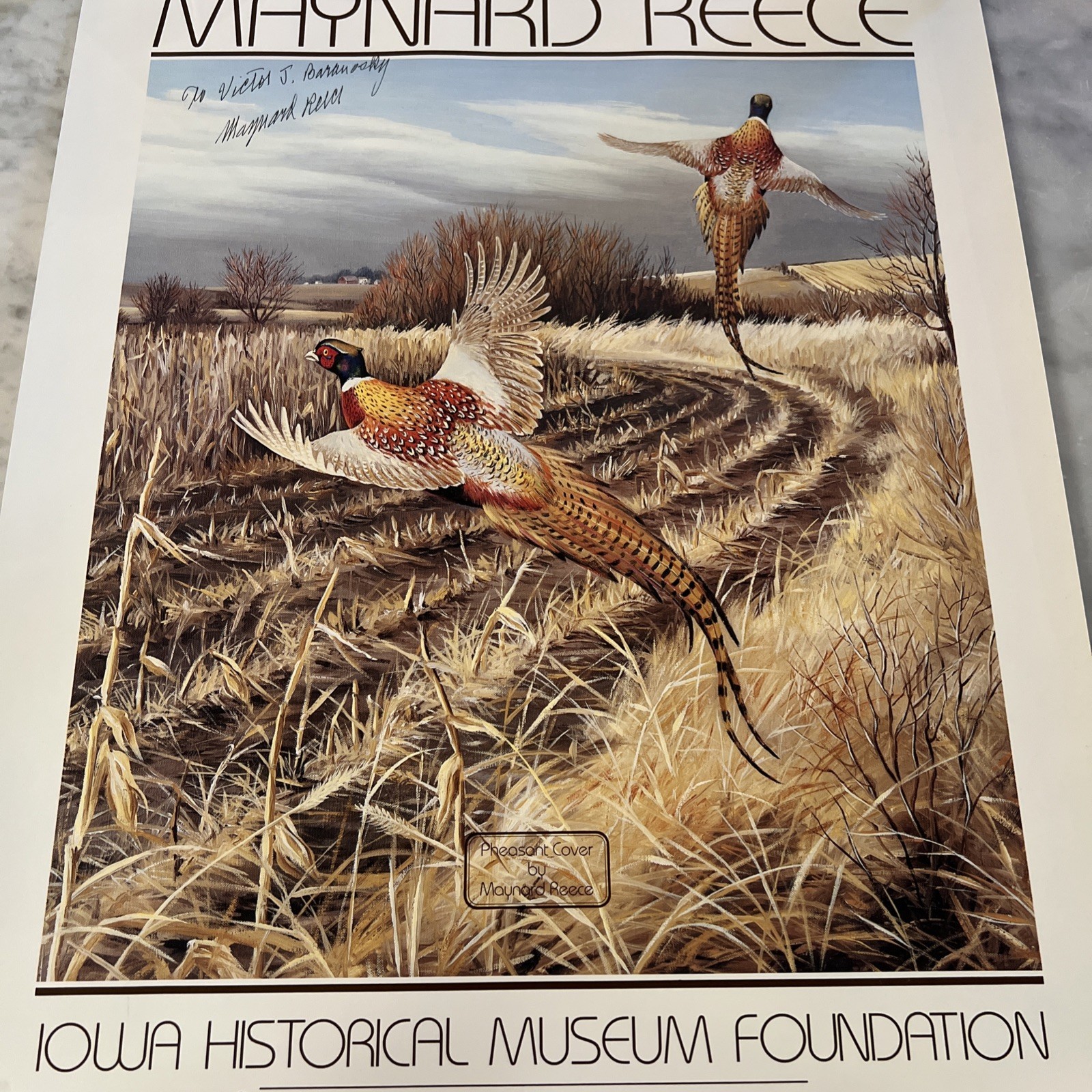 Maynard Reece Iowa State Historical Museum Signed Personalized Lithograph USA