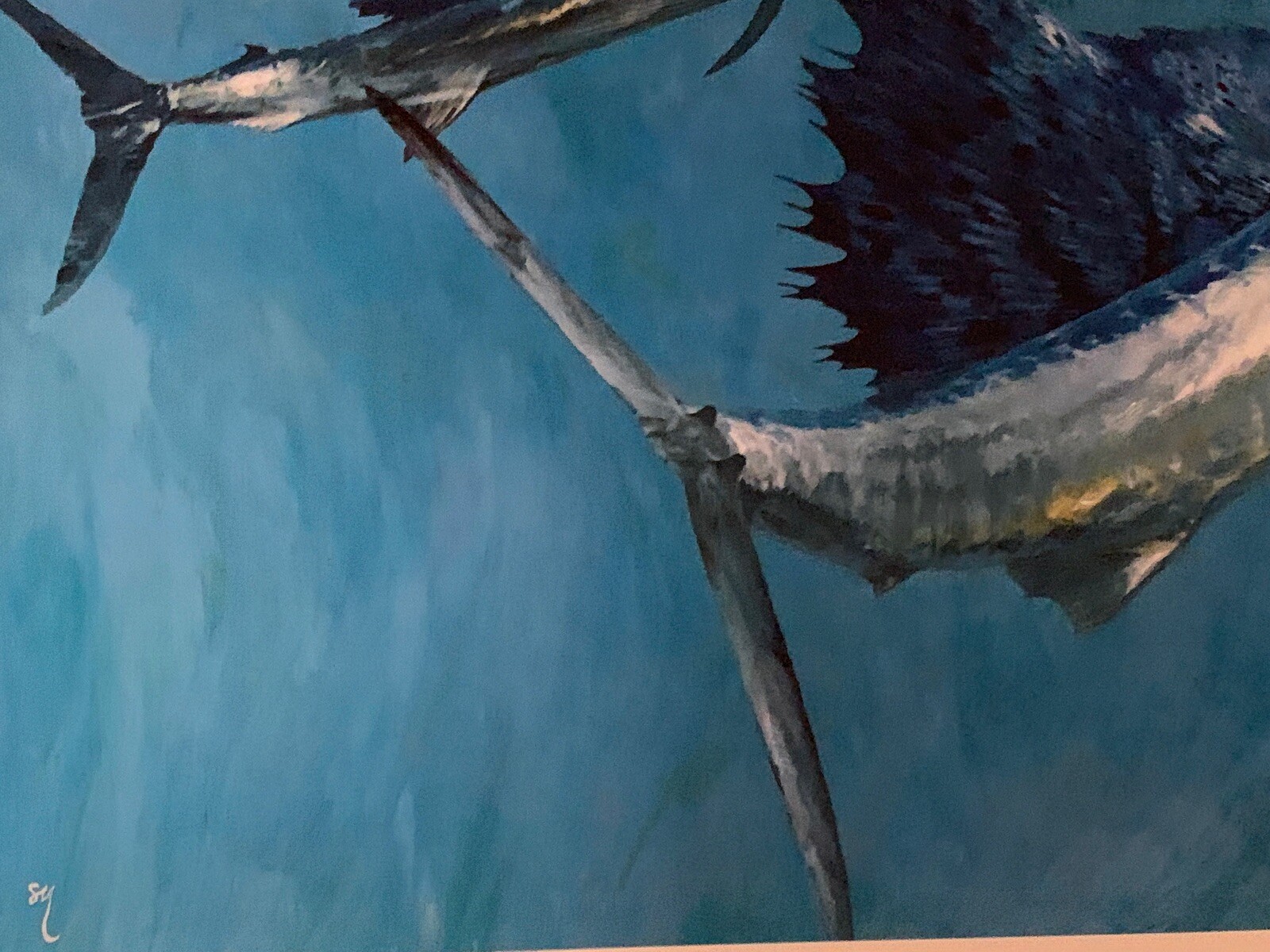 Stanley Meltzoff “Sailfish #22” Signed In Plate Lithograph Print 1987