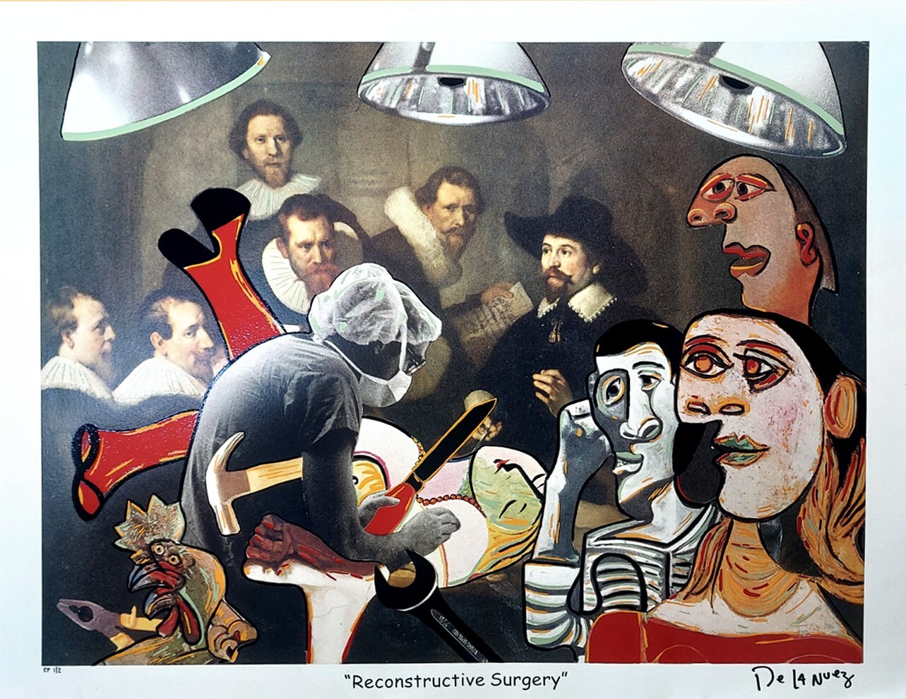 Nelson De La Nuez “Reconstructive Surgery” 16 1/2″ x 22 3/4″ seriolithograph