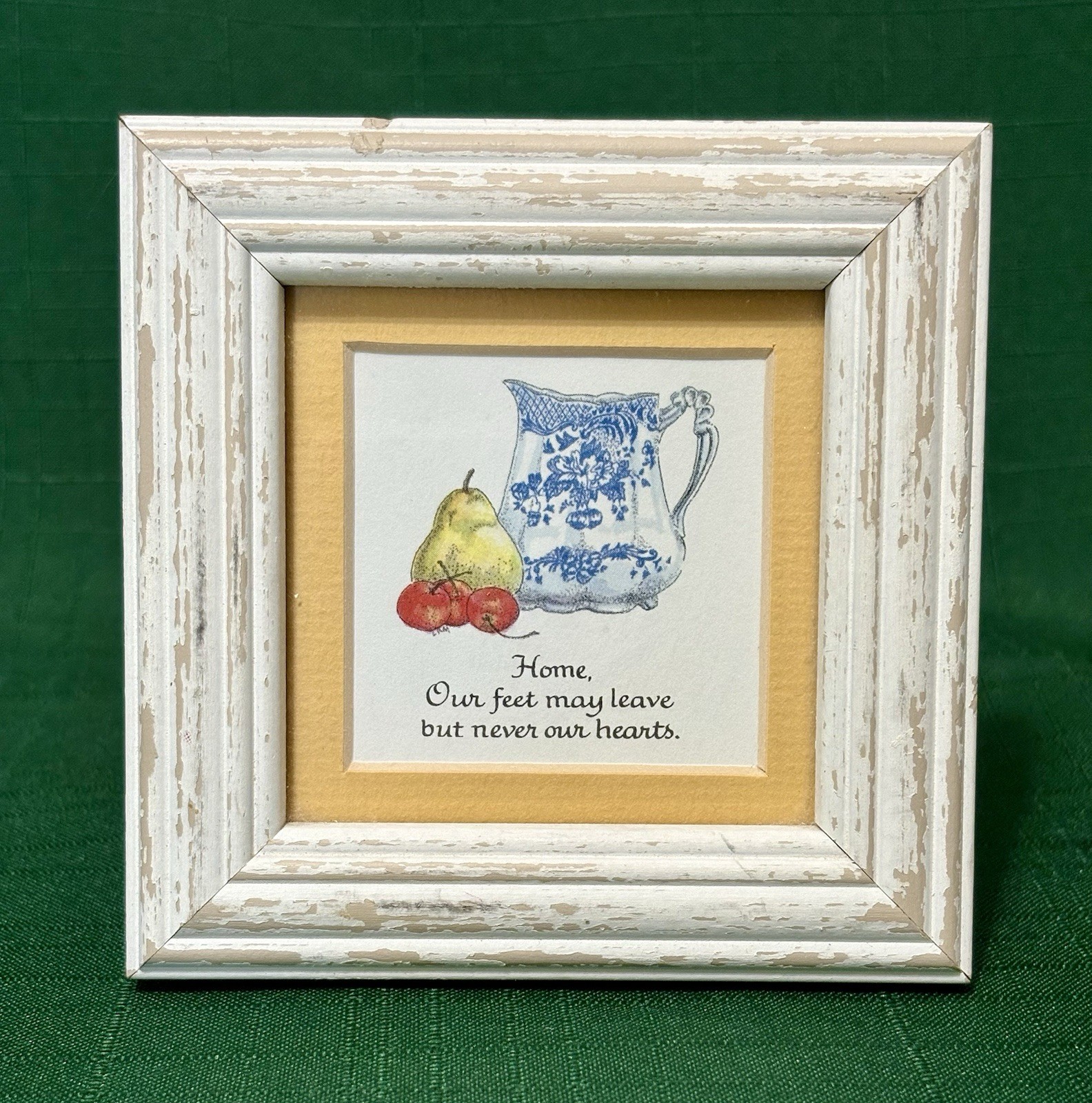 MPressions Miniature Frame Inspirational “HOME NEVER LEAVES OUR HEART” Picture