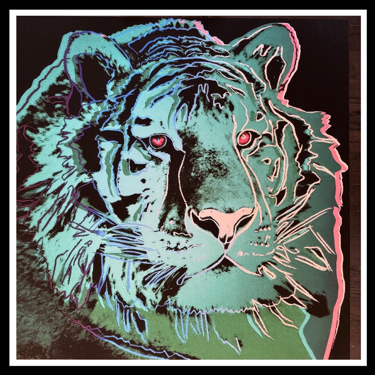 ANDY WARHOL- “Tiger”- Trial Silkscreen- Endanger. Species-Museum Quality- 38×38″