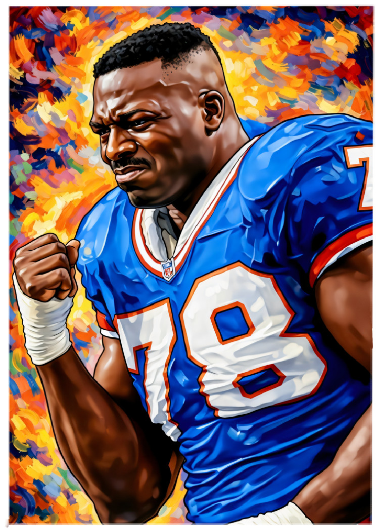 BRUCE SMITH * Buffalo Bills * FOOTBALL * Illustrated Art Card * ATC ACEO