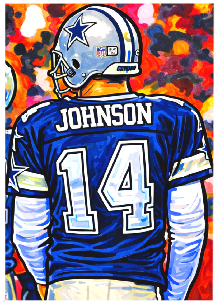 BRAD JOHNSON * Dallas Cowboys * FOOTBALL * Novelty Art Card * ATC ACEO