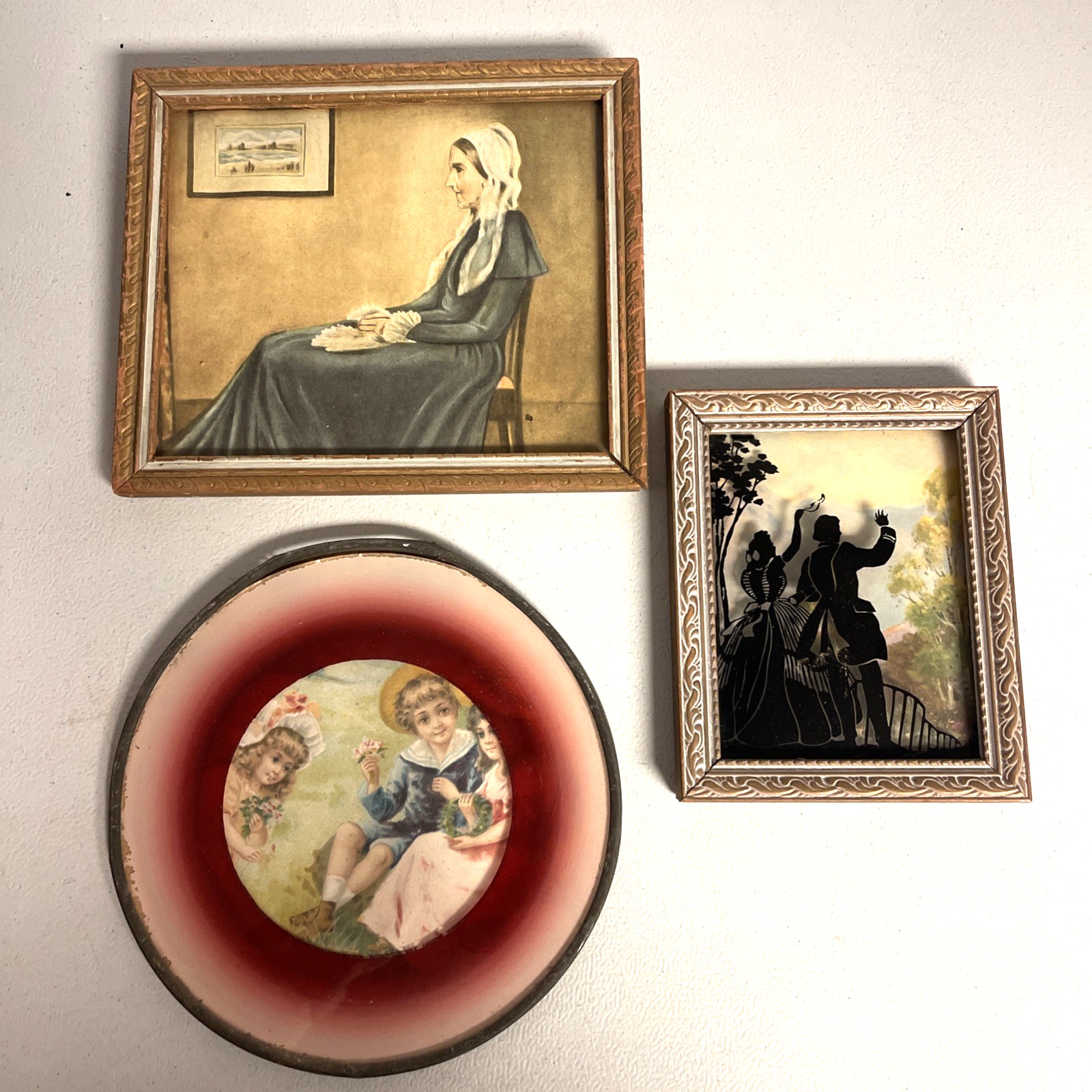 Collection Of 3 Small Vintage Pictures