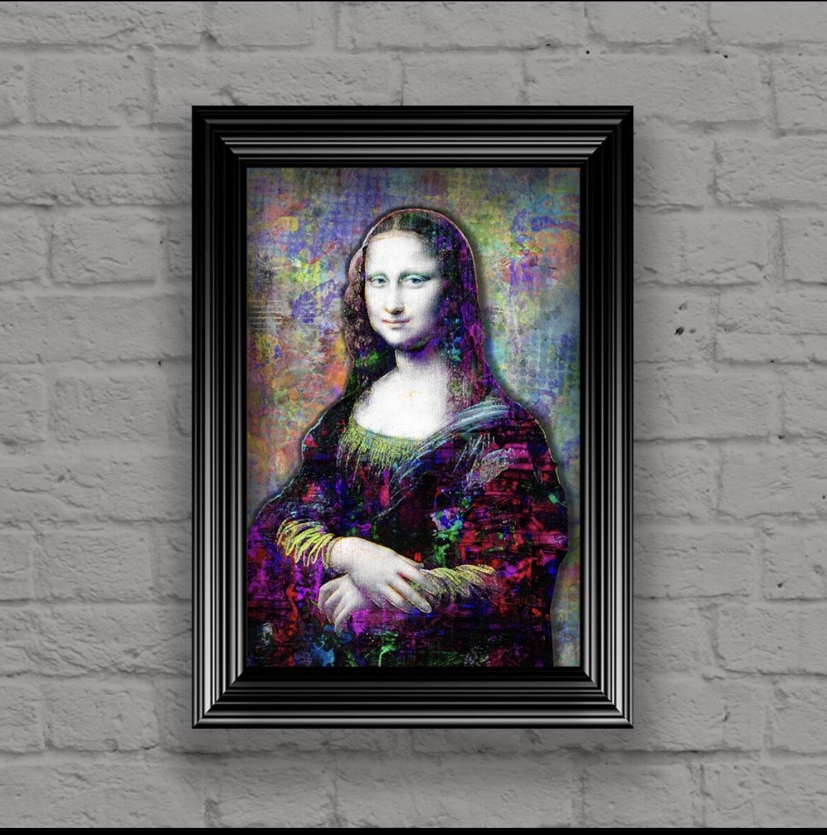 Mona Lisa Pop Art 8x12in Poster, Mona Lisa Tribute Pop Art Free Shipping Us