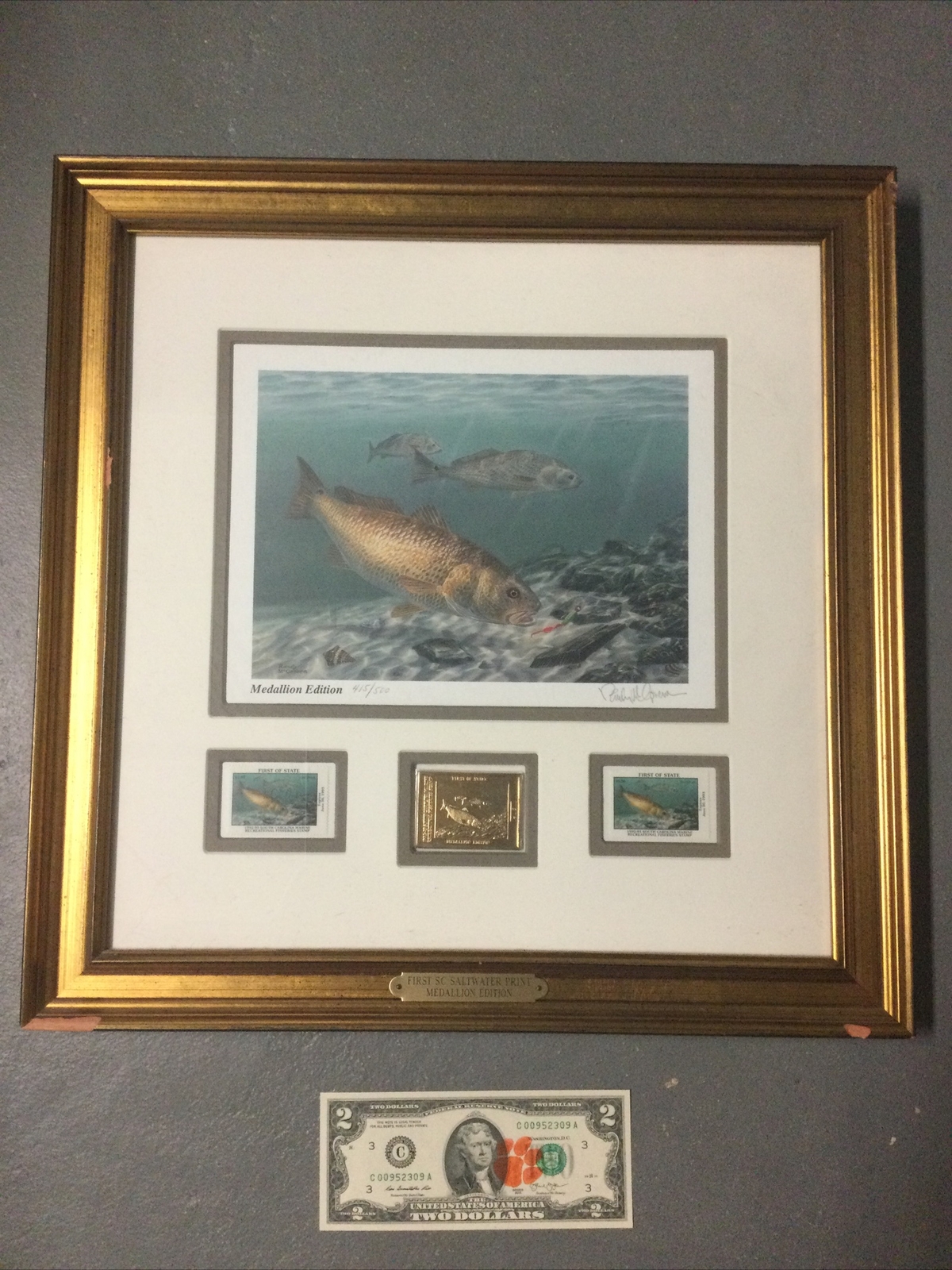 1992-1993 “First Of State South Carolina Saltwater” Medallion Edition #415/500