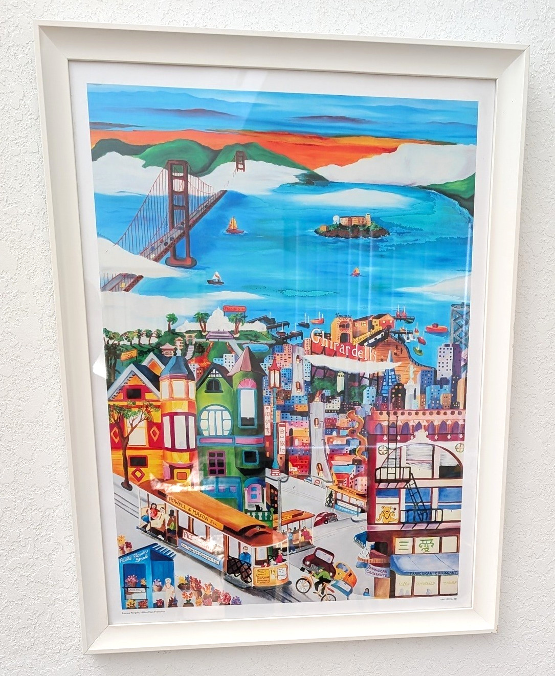 Linnea Pergola “Hills Of San Francisco” Framed Poster Art Print 32″x28”