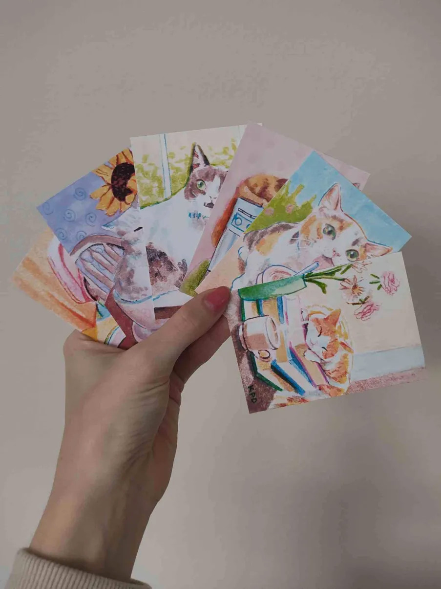 ACEO *Print* Bundle – Cat Art – Choice of Series – kapowdraws KPD