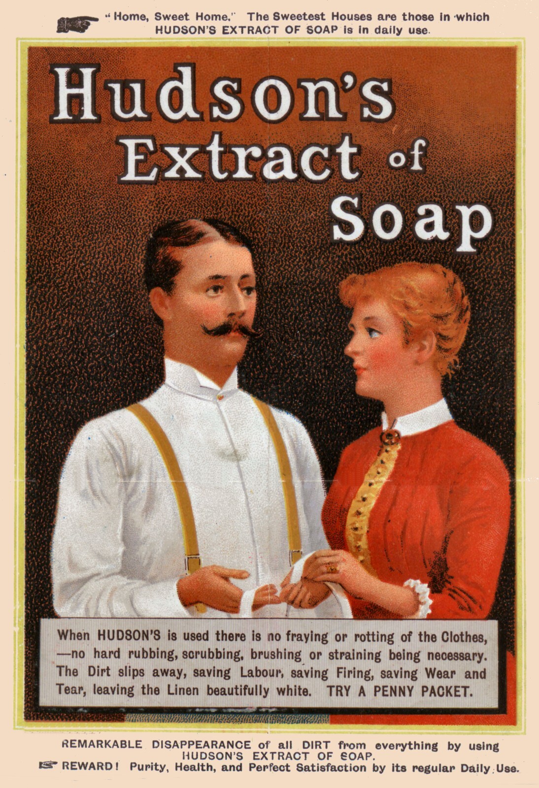 Hundsons Soap 03 Ad 11 x 17 Giclee Reproduction Print Premium Matte Paper