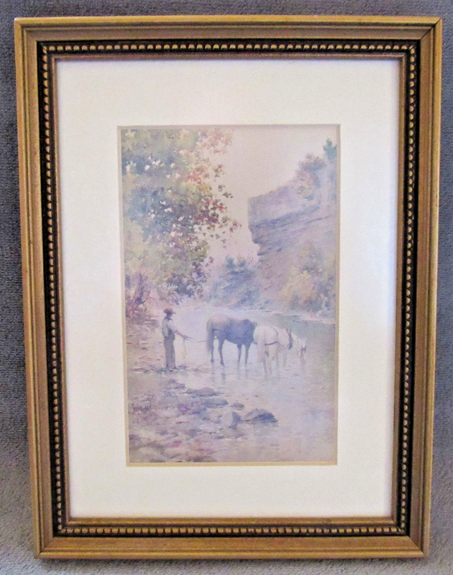 Vintage Small Framed Print – PAUL SAWYIER – Pinnacle Rock – 8.25″ x 6.25″