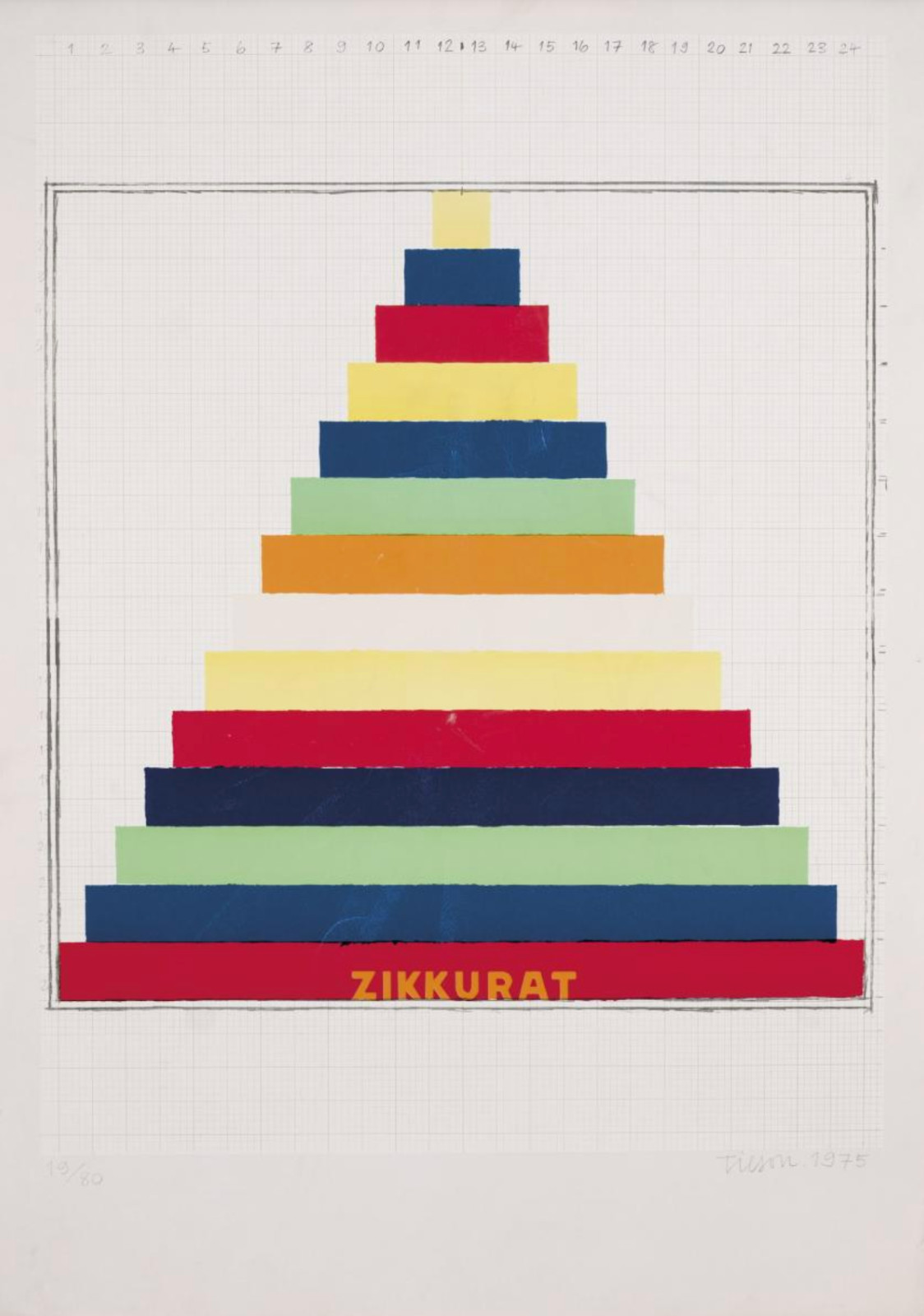 Joe Tilson – Zigkurat 1975 – Limited Edition and Signed, Rare