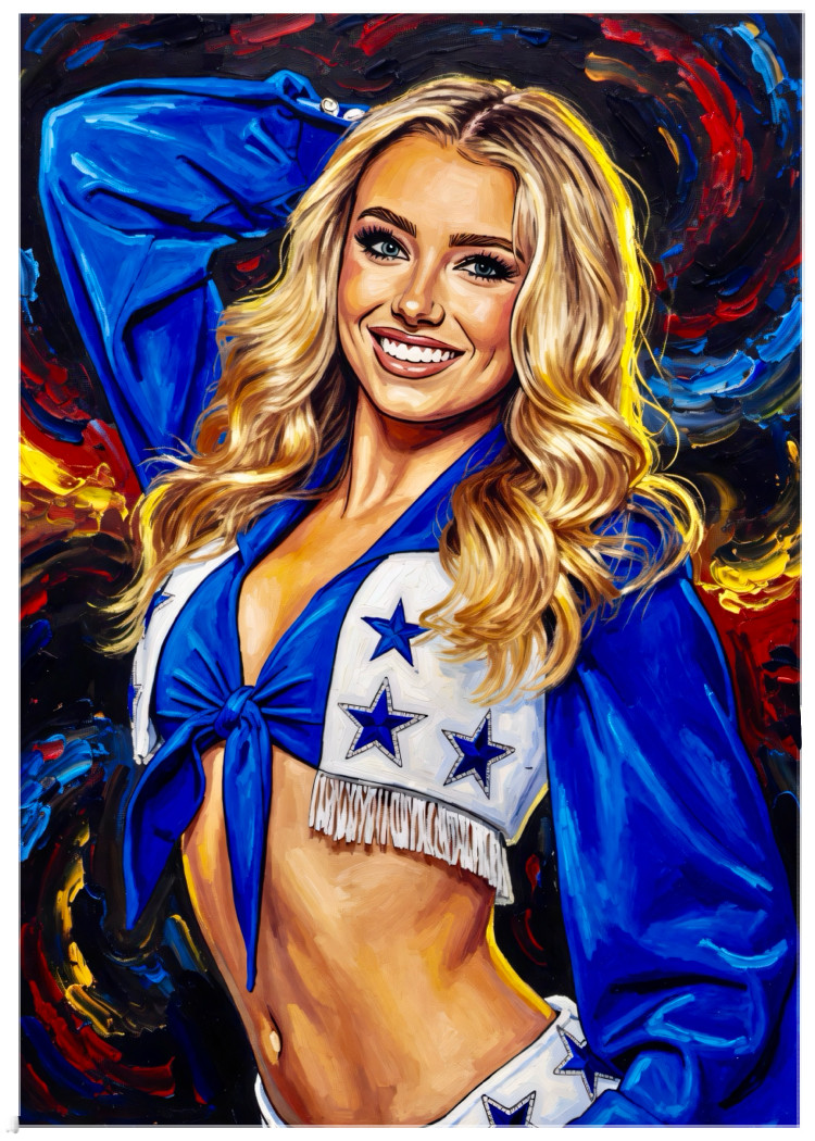 KLEINE * Dallas Cowboys * CHEERLEADER * Illustrated Art Card * ATC ACEO