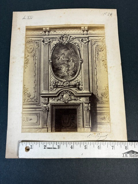 ULTRA RARE! TWO Interior Architecture Photogravure Prints. 1869. Eugene Prignot