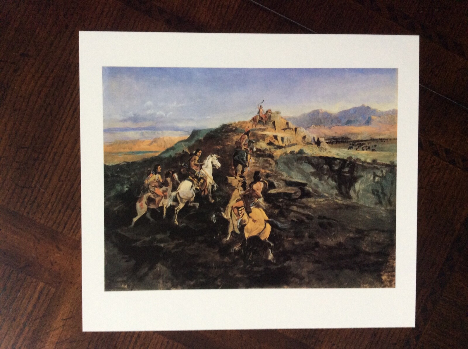 Book illustration Western Art – “Sighting The Herd” By Charles M. Russell
