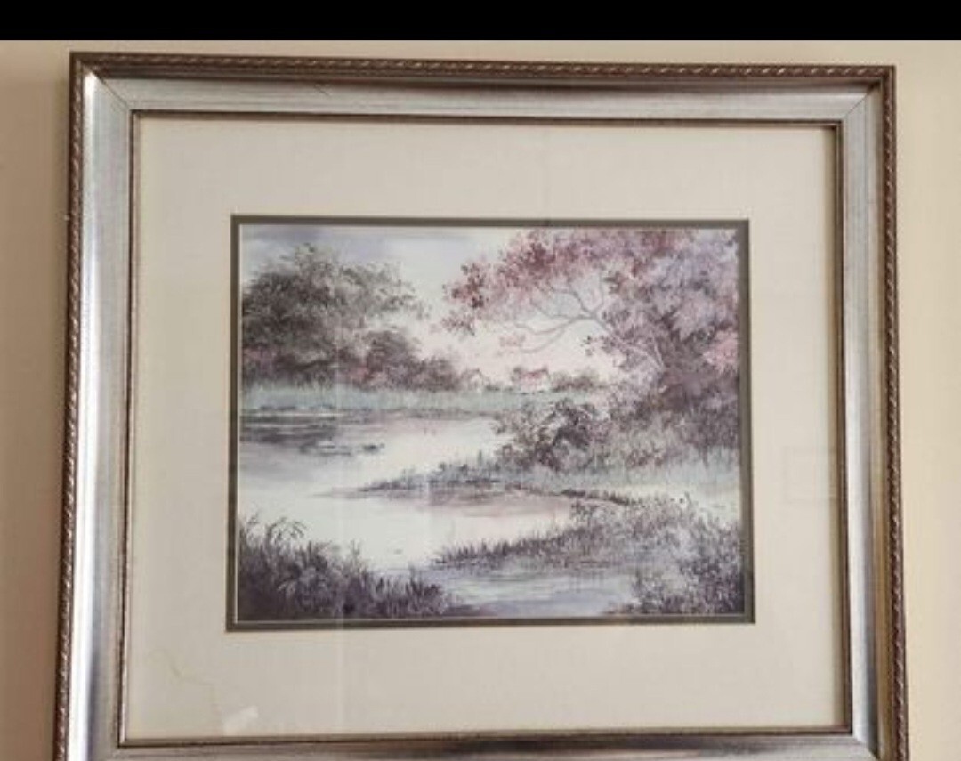 Two (2) Mary Vincent Bertrand Signed/Numbered Framed Painting Prints 22″ x 19.5″