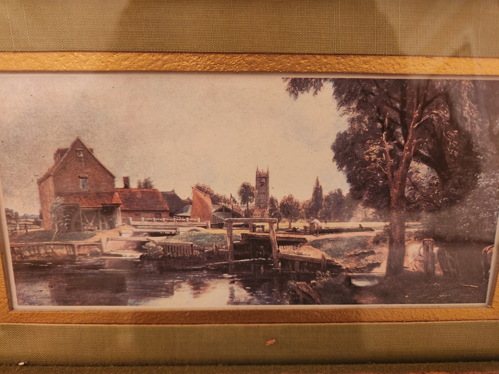 Three Framed Prints: Flatford Mill, The Cornfield, Glover Leaf By John Constable