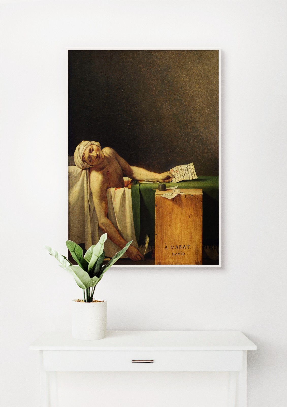 Jacques Louis David: The Death of Marat. Art Giclee Museum Luxury Gift Print