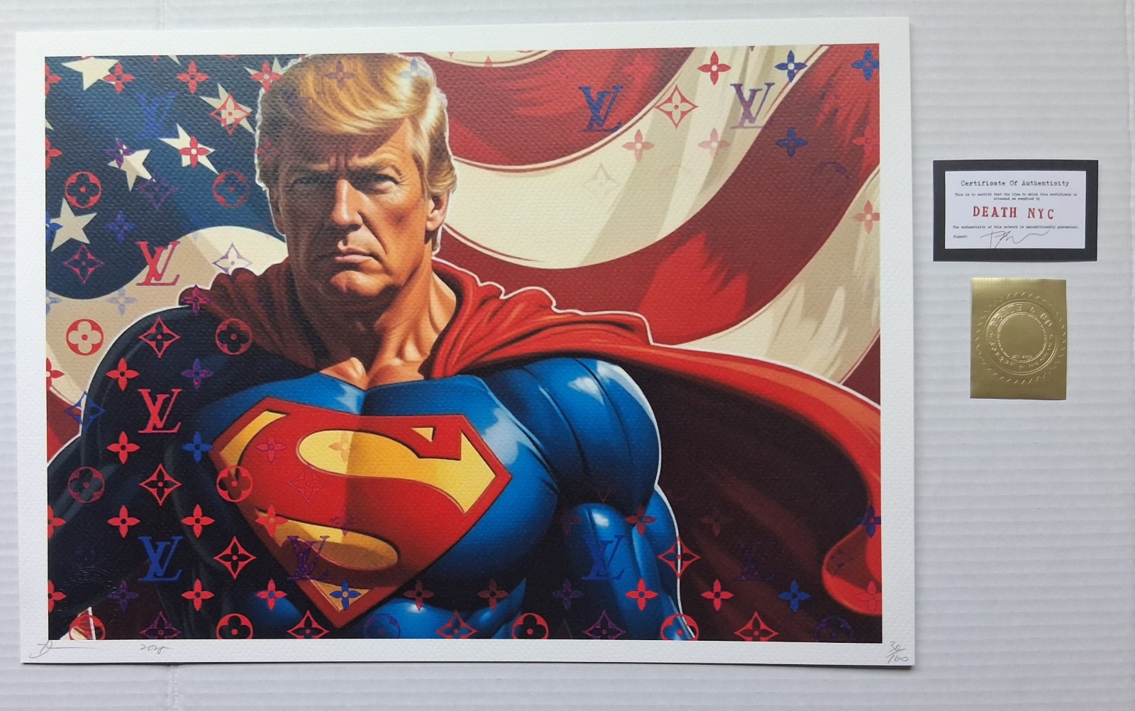 Death NYC 2025 Original Trump Limited Edition Art Print 30/31/32 of 100 w/COA