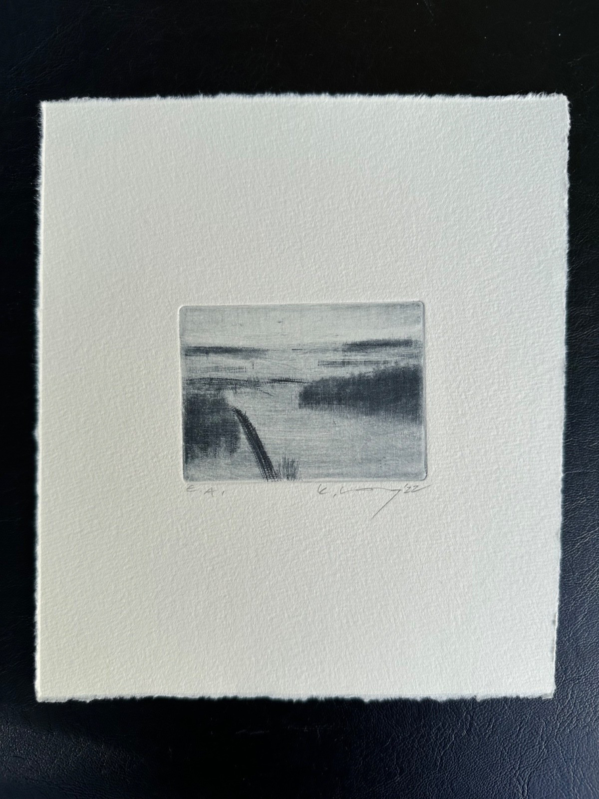 KATJA LANG Miniature Engraving Print Contemporary German Artist